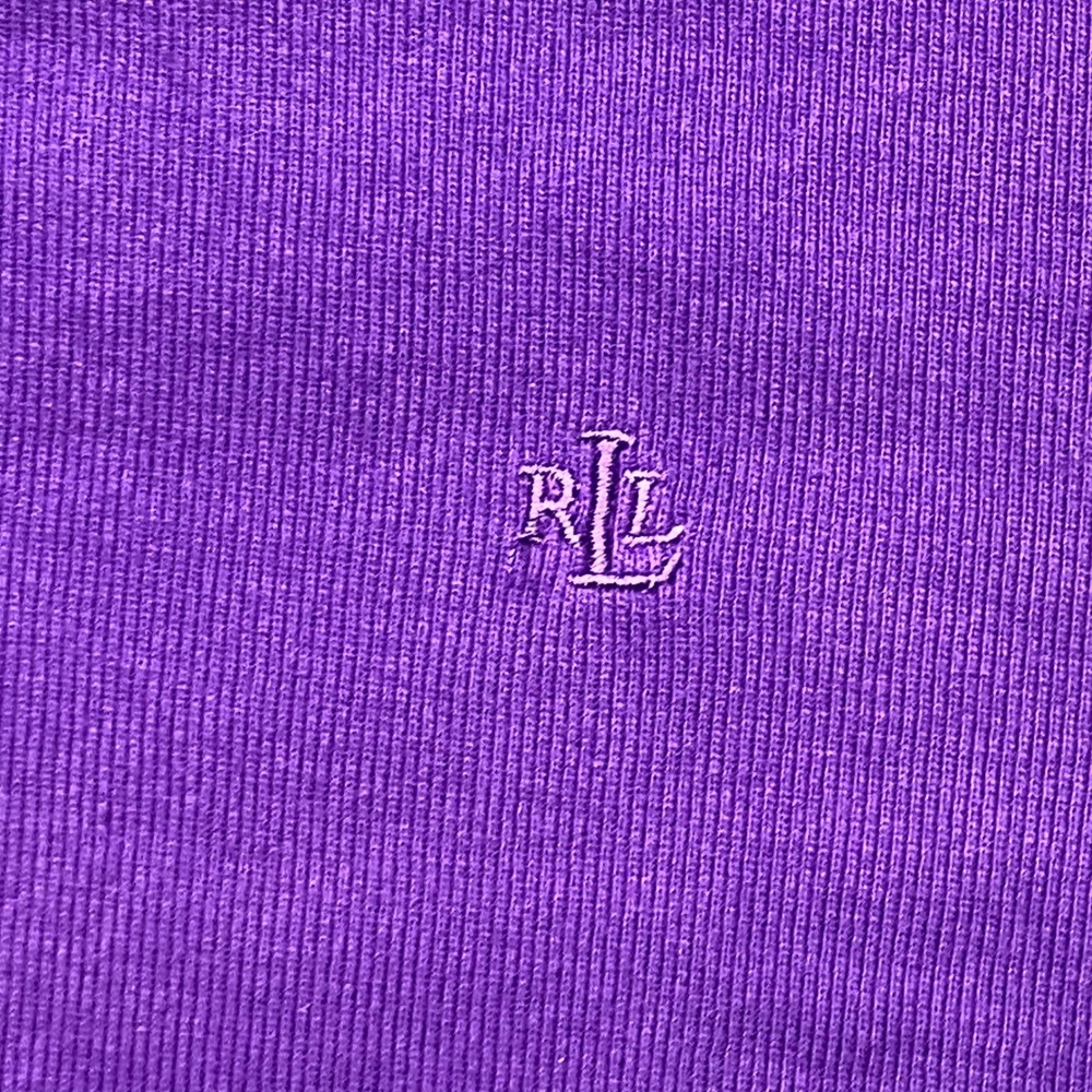 Lauren Ralph Lauren TShirt Sz XL Womens Purple Preppy Embroidered Logo Top - Picture 3 of 7